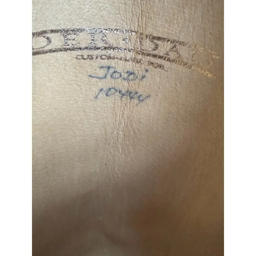 Der Dau Equestrian Riding Field Boots Womans Sz 8.5 Custom Made Leather $2000